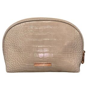 NWOT Thalia Sodi Croc-Embossed Nude Cosmetic Pouch – Effortless Glam